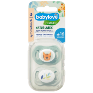 BABYLOVE Nature laža simetrična Naturlatex (16m+) 2kom