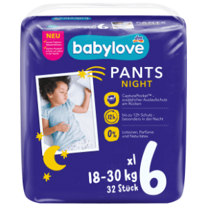 BABYLOVE noćne pelene pants 6 XL 32kom