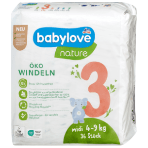 BABYLOVE pelene nature 3 midi 36kom