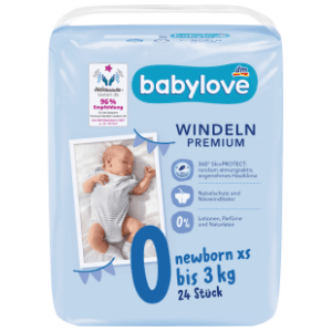 BABYLOVE pelene newborn 0 XS 24kom
