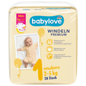 BABYLOVE pelene premium 1 newborn 28kom