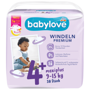 BABYLOVE pelene premium 4+ maxiplus 38kom