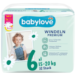 BABYLOVE pelene premium 6 XL 32kom