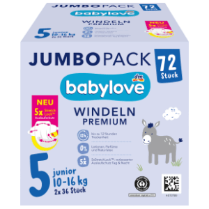 BABYLOVE pelene premium JP 5 junior 72kom