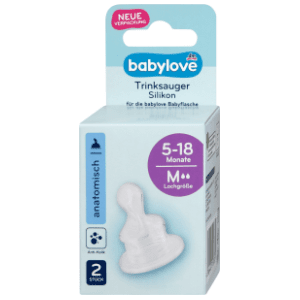 BABYLOVE silikonska cucla M (5-18m) 2kom