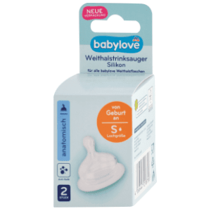 BABYLOVE silikonska cucla široko grlo 2kom