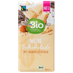 Bela čokolada DM BIO komadići badema 100g