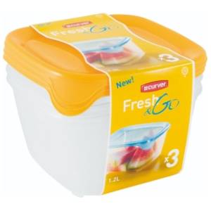 CURVER set kutija za hranu Fresh & go 3x1,2l