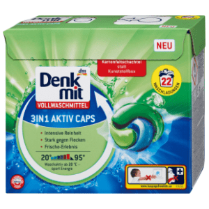 DENKMIT Aktiv caps 3u1 kapsule za beli veš 22kom