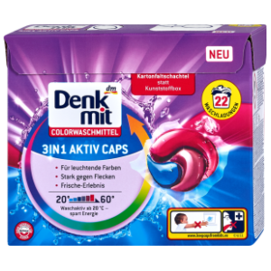 DENKMIT Aktiv caps 3in1 kapsule za veš 22kom