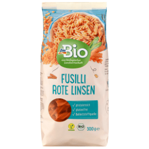 DM BIO testenina fusili od crvenog sočiva 300g