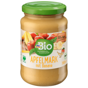 DM BIO voćni pire jabuka i banana 360g