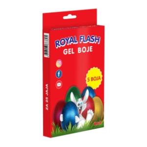 Gel boja za jaja royal flash KGT 5kom