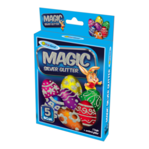 Gliter gel za ukrašavanje jaja magic srebrni PANGRAF 5kom