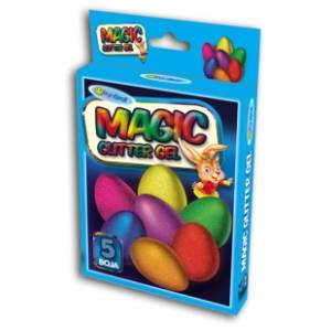 Gliter gel za ukrašavanje jaja magic PANGRAF 5kom + rukavica	