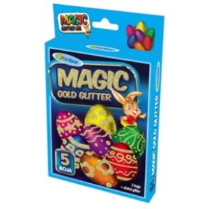 Gliter gel za ukrašavanje jaja magic zlatni PANGRAF 5kom