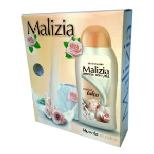 MALIZIA set Talco (gel za tuširanje 300ml i pufna)