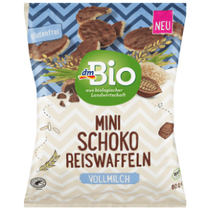 Mini pirinčani vafli DM BIO sa čokoladom 60g