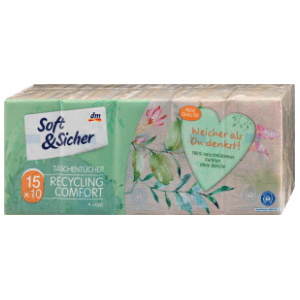 Papirne maramice SOFT&SICHER reciklirani papir 4sloja 15kom