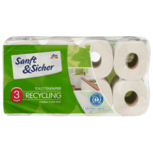Toalet papir SANFT&SICHER reciklirani 3sloja 8kom