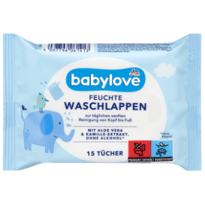 Vlažne krpice BABYLOVE za bebe 15kom