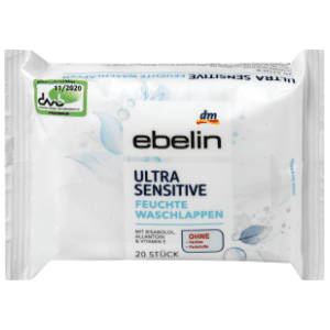 Vlažne krpice EBELIN Ultra sensitive za čišćenje kože 20kom