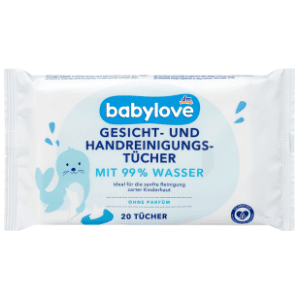 Vlažne maramice BABYLOVE 99% voda putno pakovanje 20kom