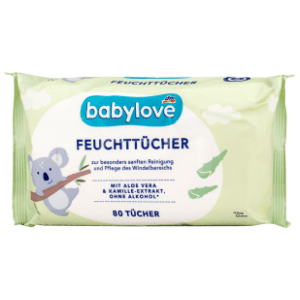 Vlažne maramice BABYLOVE aloe vera i kamilica 80kom