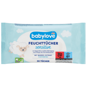 Vlažne maramice BABYLOVE sensitive 30kom