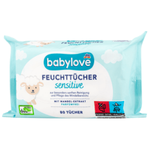 Vlažne maramice BABYLOVE sensitive 80kom