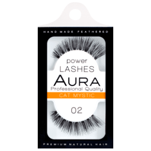AURA Power lashes veštačke trepavice 02 cat mystic 1kom