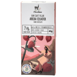 Čokolada CHOCOLLAMA Arriba equador divlje jagode 75% kakao 40g