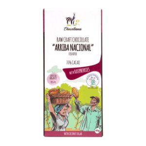 Čokolada CHOCOLLAMA Arriba nacional malina 75% kakao 40g