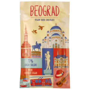 Čokolada CHOCOLLAMA Beograd crna 77% kakao 100g