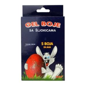 Gel boja za jaja sa šljokicama KGT 5kom