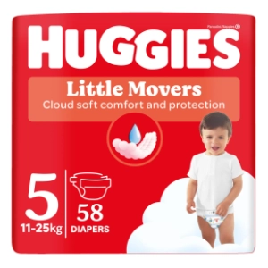 HUGGIES pelene Little Movers 5 58kom