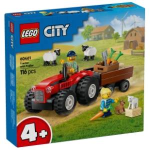 LEGO City crveni poljoprivredni traktor sa prikolicom i ovca 60461