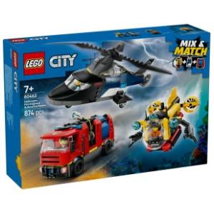 LEGO City remiks helikoptera vatrogasnog vozila i podmornice 60462