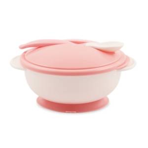LORELLI BERTONI činija i kašika za bebe blush pink