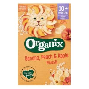 ORGANIX musli banana breskva i jabuka 10m+ 200g