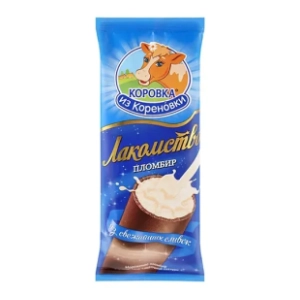 PLOMBIR sladoled vanila sa glazurom od čokolade 90g