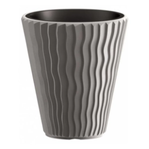 Saksija PROSPERPLAST Sandy 30x33cm kameno siva