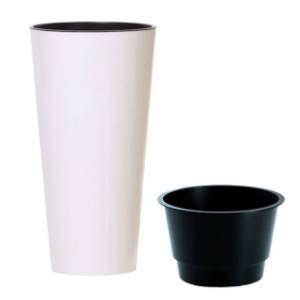 Saksija PROSPERPLAST Tubus slim 30x57cm bela
