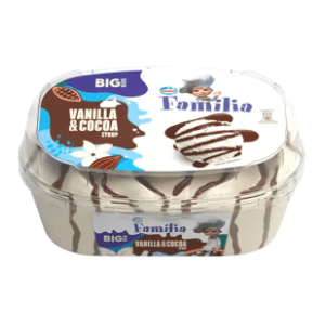 Sladoled FAMILIA vanila & cocoa sirup 900ml