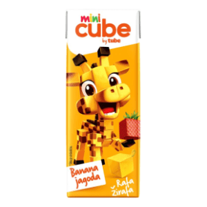 Voćni sok CUBE By Tube banana jagoda 200ml