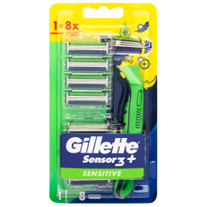 Brijač GILLETTE Sensor3+ 1kom + drška + 8 dopuna