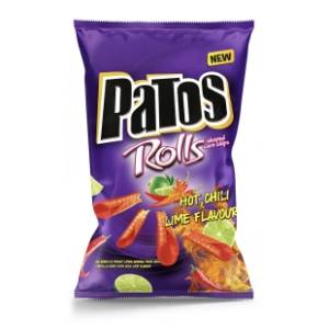 Čips PATOS Rolls chili lime 90g