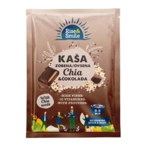 RISE&SMILE ovsena kaša čia semenke i čokolada 65g