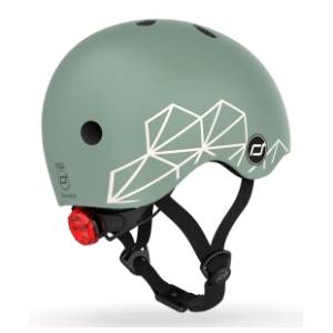 SCOOT AND RIDE kaciga za decu Green lines XXS-S