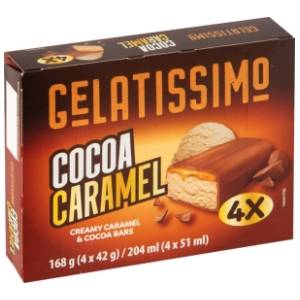 Sladoled GELATISSIMO karamel bar 4x51ml